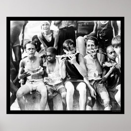 Kinder verwarming Watermeloen 1910 Poster (Voorkant)