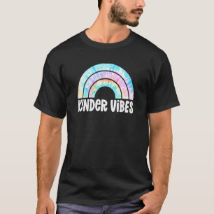Kinder Vibes Tie Dye Regenboog Voor Kleuterleidste T-shirt