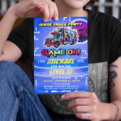Kinder Video Game Vrachtwagen Verjaardagsfeest Kaart