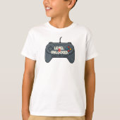 Kinder Video Gaming Level 5 ontgrendeld T-shirt (Voorkant)