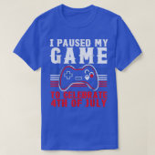 Kinder videogame op 4 juli Gamer American Flag T- T-shirt (Design voorkant)