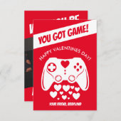 Kinder videogame Valentijnsdag Kaart (Voorkant / Achterkant)