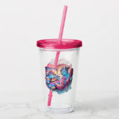 Kinder videogamer acryl drinkbeker (Achterkant)