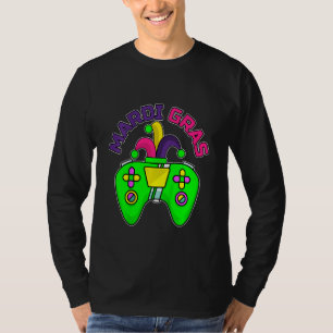 Kinder videospelcontroller Jester Mardi Gras Gamin T-shirt