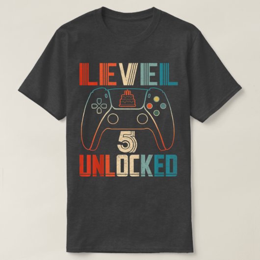 Kinder videospelcontroller niet-vergrendeld niveau t-shirt (Design voorkant)