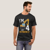 Kinder vier 4e verjaardag van de bouw van de jonge t-shirt (Voorkant volledig)