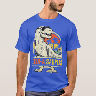 Kinder vier jaar Saurus Birthday T Rex 4 jaar oude T-shirt