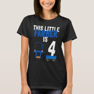 Kinder vierde verjaardag Deze kleine boer is 4 Boe T-shirt