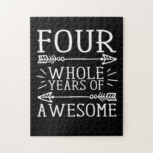 Kinder Vierde verjaardag Jongen, 4 jaar oud jonget Legpuzzel (Verticaal)