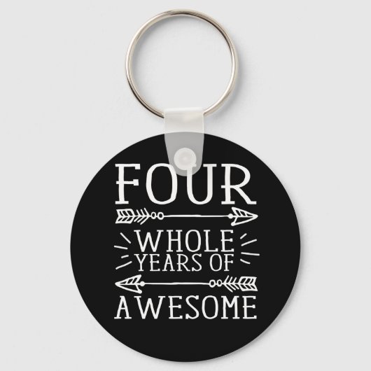 Kinder Vierde verjaardag Jongen, 4 jaar oud jonget Sleutelhanger (Voorkant)