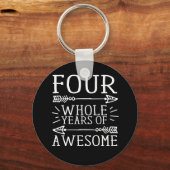 Kinder Vierde verjaardag Jongen, 4 jaar oud jonget Sleutelhanger (Voorkant)