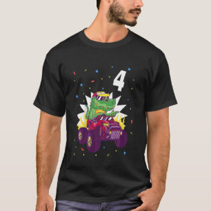 Kinder vierde verjaardag vier jaar oud jongetje Di T-shirt