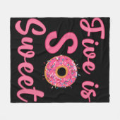 Kinder vijfde donut Birthday Partij Vijf jaar oud Fleece Deken (Voorkant (Horizontaal))