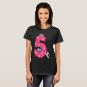 Kinder vijfde kat verjaardag viering 5 jaar oude k t-shirt (Voorkant volledig)
