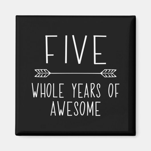 Kinder vijfde verjaardag jongen, 5 jaar oude jonge magneet (Voorkant)