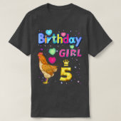 Kinder vijfjarige kip met mijn vijfde verjaardag m t-shirt (Design voorkant)