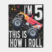 Kinder vijfjarige vijftigste verjaardag Jongen Mon Fleece Deken (Voorkant)