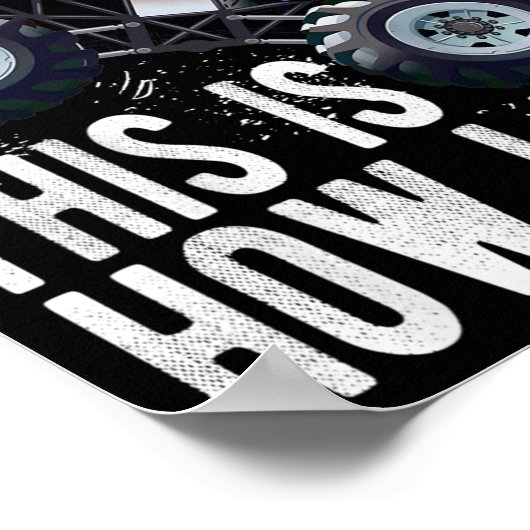 Kinder vijfjarige vijftigste verjaardag Jongen Mon Poster (Hoek)