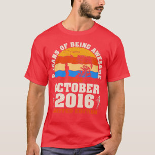 Kinder Vintage oktober 2016 6 jaar oude Geviste ov T-shirt