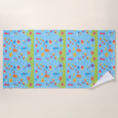 Kinder vis zeebrasemLife Dieren Blauwe Kinderen Strandlaken (Voorkant)