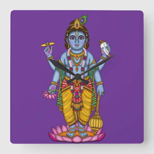 Kinder Vishnu wandklok (Voorkant)