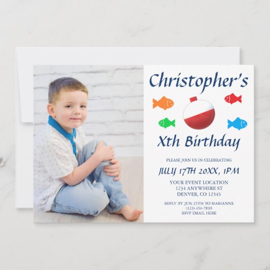 Kinder visjongen elke dag kaart (Voorkant)