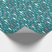 Kinder vispatroon cadeaupapier (Hoek)