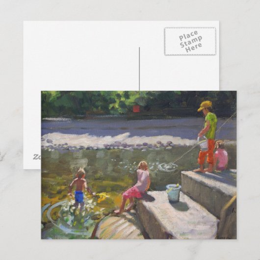 Kinder visserij Looe Cornwall 2014 Briefkaart (Voorkant / Achterkant)