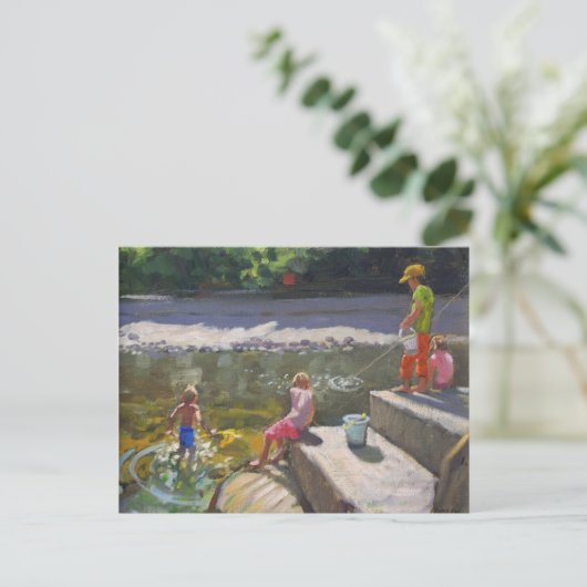 Kinder visserij Looe Cornwall 2014 Briefkaart (Staand voorkant)