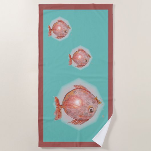 Kinder visstrand strandlaken (Voorkant)