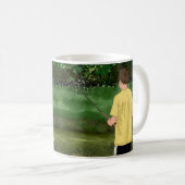 Kinder Vist bij de Lokale Vijver Koffiemok (Voorkant rechts)