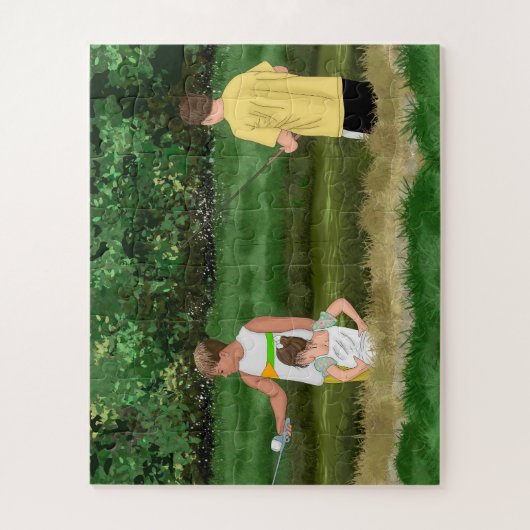 Kinder Vist bij de Lokale Vijver Legpuzzel (Verticaal)
