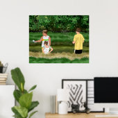 Kinder Vist bij de Lokale Vijver Poster (Thuiskantoor)