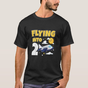 Kinder vliegvlucht naar het tweede vliegtuig van d t-shirt