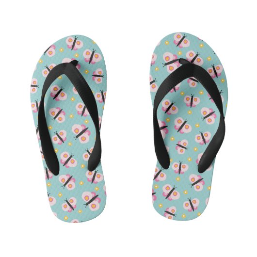Kinder vlinderpatroon bevestigen teenslippers (Voetbed)