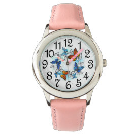 Kinder vlinders op de vlucht horloge