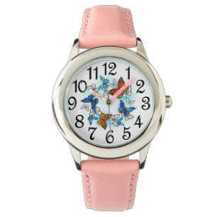 Kinder vlinders op de vlucht horloge