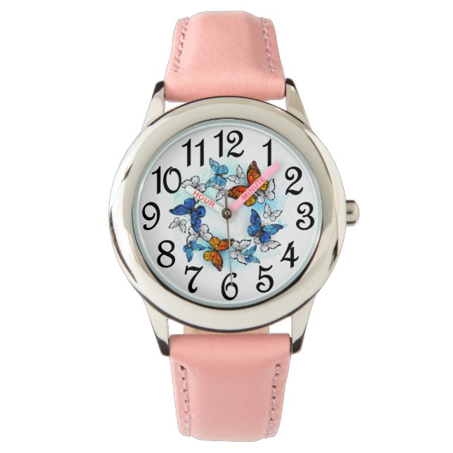 Kinder vlinders op de vlucht horloge (Voorkant)