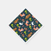 Kinder vlooiendieren Bunny Rabbit Fox Beer Servet (Hoek)