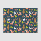 Kinder vlooiendieren Bunny Rabbit Fox Beer Tissuepapier (Voorkant)