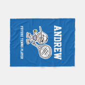 Kinder vlootsdeken voor toekomstige tennisspeler fleece deken (Voorkant (Horizontaal))