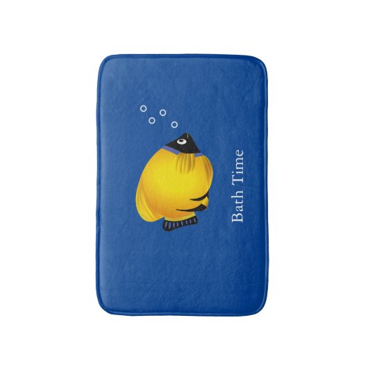 Kinder vlootsvis op marinemat badmat (Voorkant Verticaal)