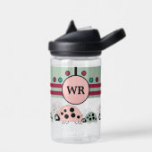 Kinder voeg initialen ladybugs roze groen toe waterfles (Links)