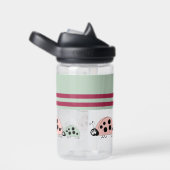 Kinder voeg initialen ladybugs roze groen toe waterfles (Rechts)
