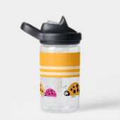Kinder voeg initialen ladybugs toe oranje roze waterfles (Rechts)