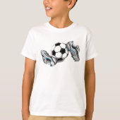 Kinder Voetbal en schoten T-shirt (Voorkant)