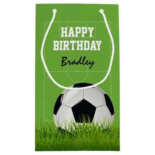 Kinder Voetbal Football Happy Birthday | Gepersona Klein Cadeauzakje (Achterkant)