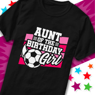 Kinder Voetbal Football Party Tante van Verjaardag T-shirt