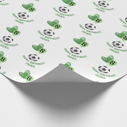 Kinder voetbal Football verjaardag Cadeaupapier (Hoek)