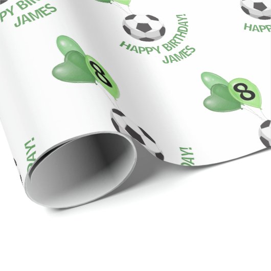 Kinder voetbal Football verjaardag Cadeaupapier (Rol Hoek)